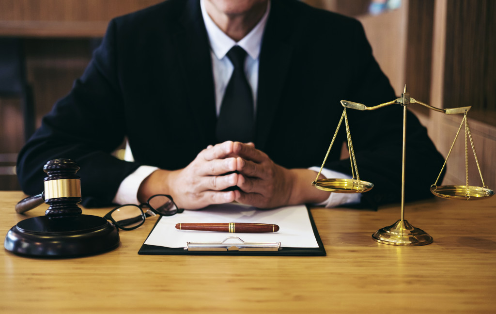 lawyer on a desk